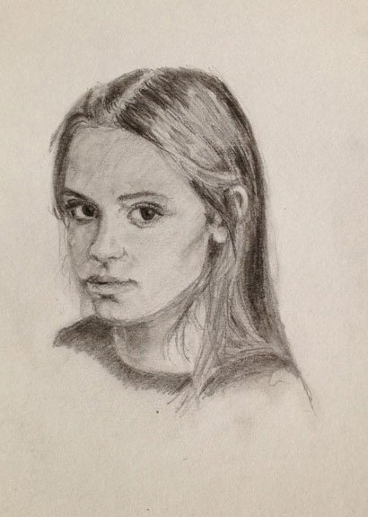 Portrait d'une jeune fille par Sophie Moedbeck